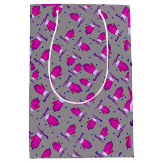 Sacola Para Presentes Média Mittens retro_cinza