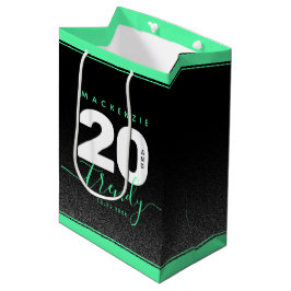 Sacola Para Presentes Média Modern Girly Mint Green 20 e Trendy