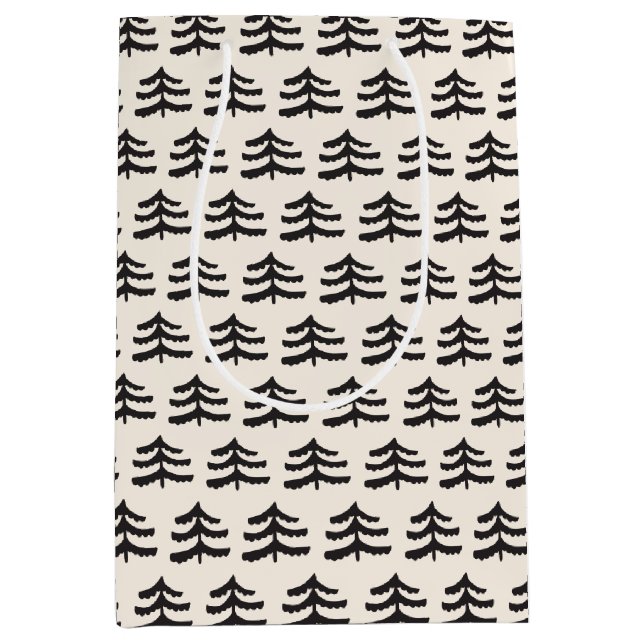 Sacola Para Presentes Média Moderno Evergreen Simples (Frente)