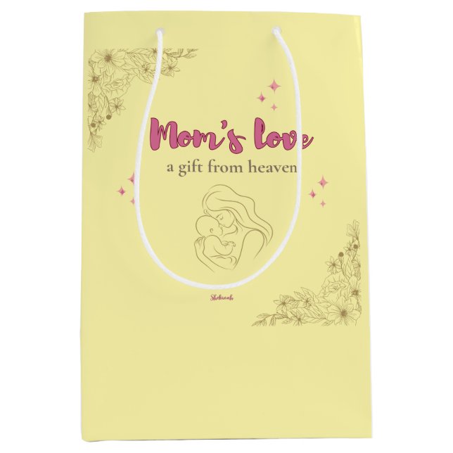 Sacola Para Presentes Média Mom’s Love, a Gift from Heaven – (Frente)
