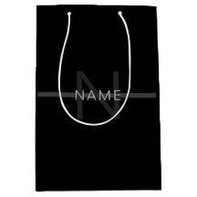 Monograma de Cinzas Escuras, Nome e Faixa Geométri