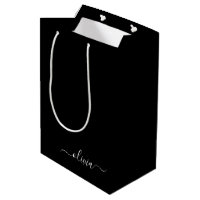 Monograma Elegante Minimalista Moderno Preto Branc