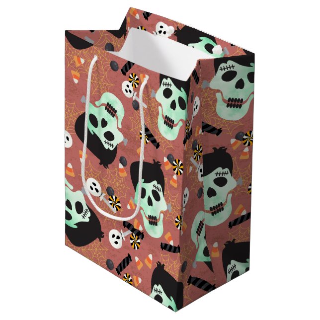 Sacola Para Presentes Média Monster Mash Halloween Aniversário Gift Bag (Frente inclinada)