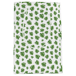 Sacola Para Presentes Média Monstera Leaf Gift Bag