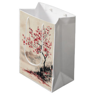 Sacola Para Presentes Média Montanha Serenidade Crimson Sakura (1)