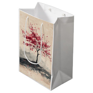 Sacola Para Presentes Média Montanha Serenidade Crimson Sakura (2)