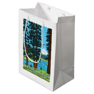 Sacola Para Presentes Média Montante do rio de Metolius, Oregon