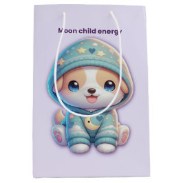 Sacola Para Presentes Média Moon Child Energy Dog Gift Bag
