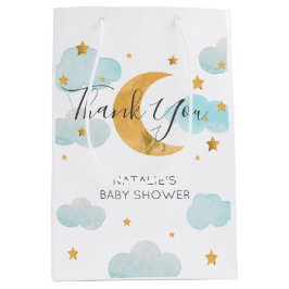 Sacola Para Presentes Média Moon & Stars Baby Shower Bolsa de regalo Medium 