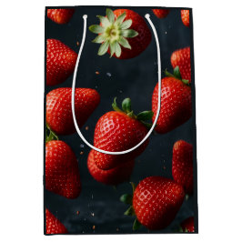 Sacola Para Presentes Média Morango