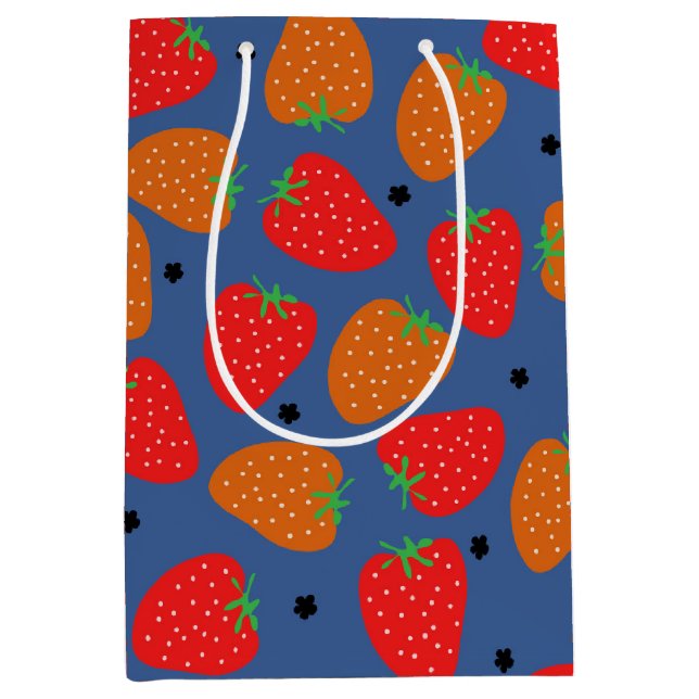 Sacola Para Presentes Média Morango Doce (Frente)