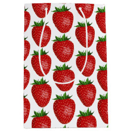 Sacola Para Presentes Média Morango - Presente Saco