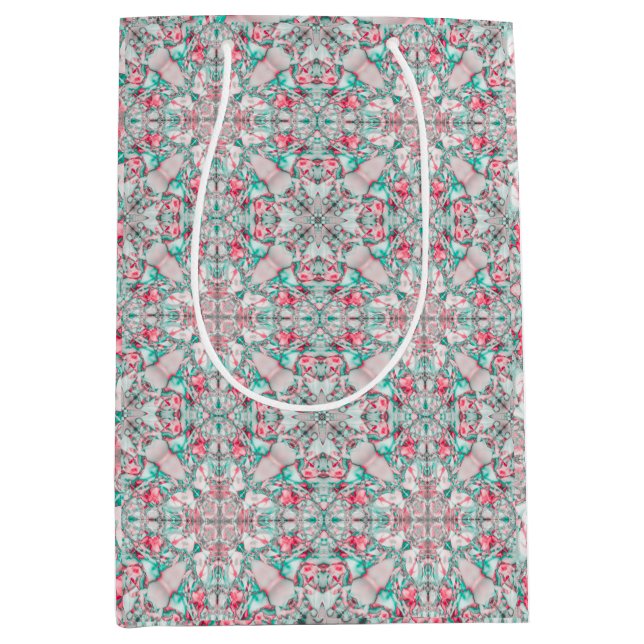 Sacola Para Presentes Média Mosaico de Renda Celestial (Frente)