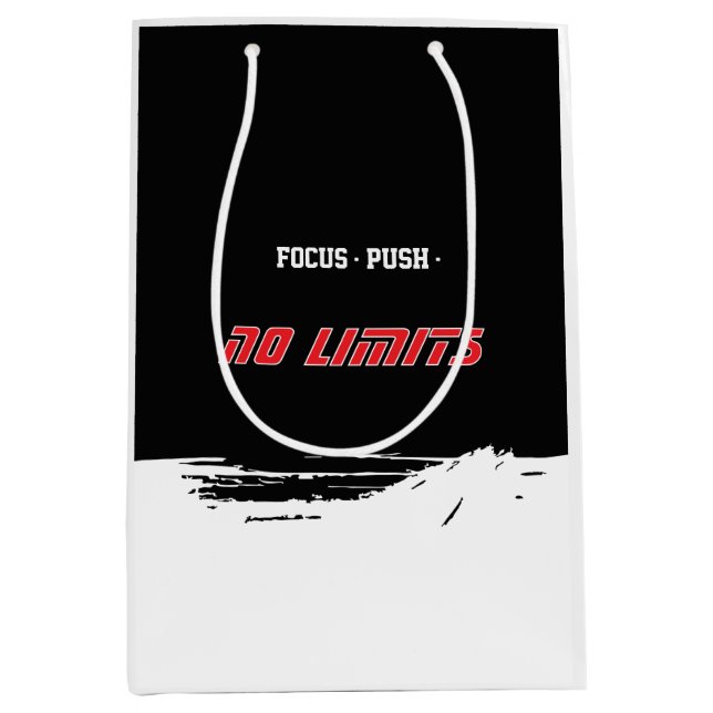 Sacola Para Presentes Média Motivational Fitness (Frente)