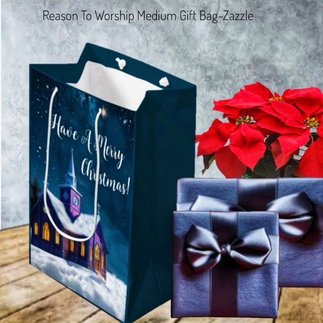 Sacola Para Presentes Média Motivo para o Culto (Criador carregado)