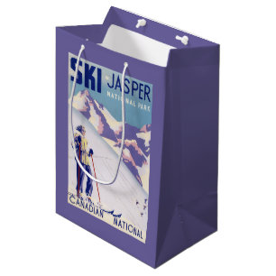 Sacola Para Presentes Média Mulher que levanta o poster aberto das inclinaçõ
