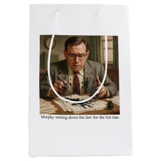 Sacola Para Presentes Média Murphy writing down his law for the first time.