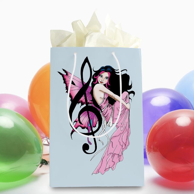 Sacola Para Presentes Média Music Note Fairy (Criador carregado)