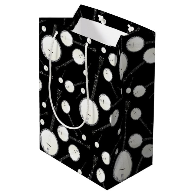 Sacola Para Presentes Média Música Banjo Musical (Verso inclinado)