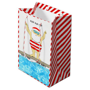 Sacola Para Presentes Média Nadar Natal Média do Presente Bag