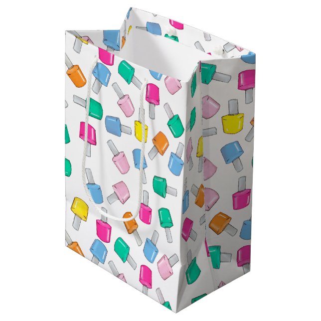 Sacola Para Presentes Média Nail Spa Party Manicure Beauthday (Frente inclinada)