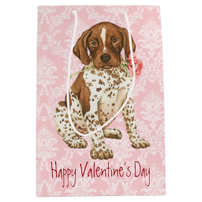 Sacola Para Presentes Média Namorados Rosa SPG (Frente)