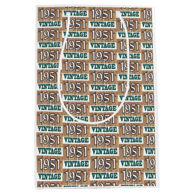 Sacola Para Presentes Média Nascer em 1951 (Frente)