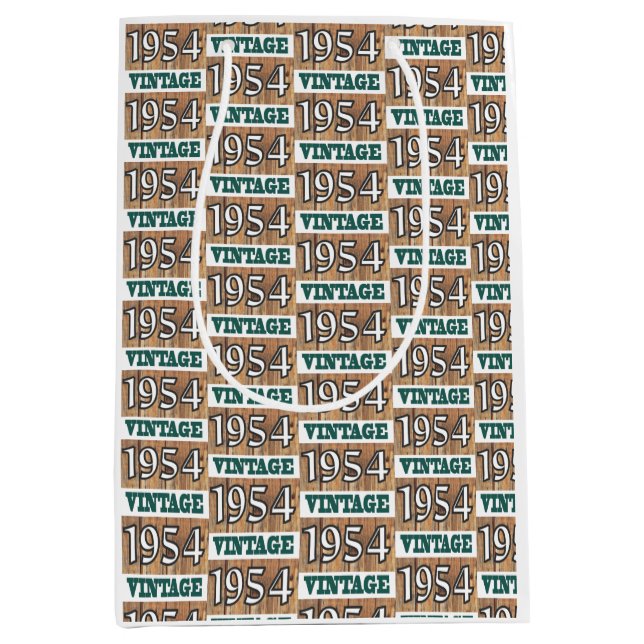 Sacola Para Presentes Média Nascer em 1954 médio saco de presentes (Frente)