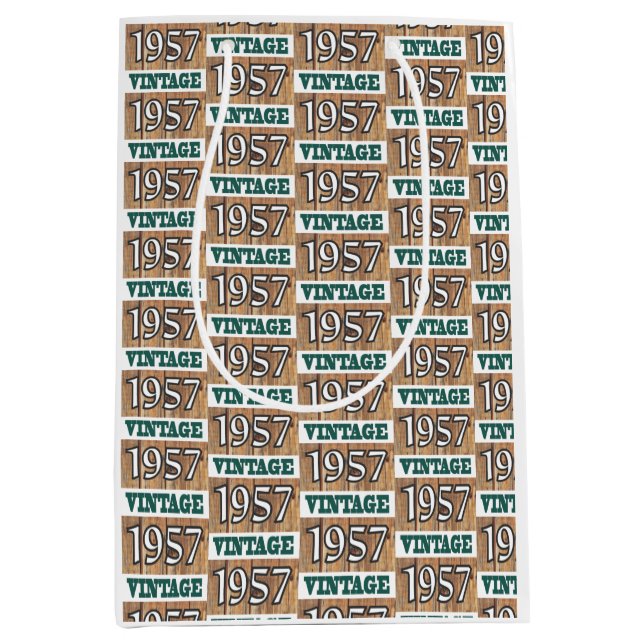 Sacola Para Presentes Média Nascer em 1957, meio saco de presentes (Frente)