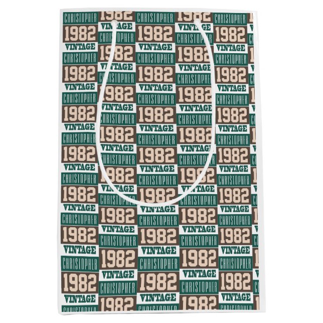 Sacola Para Presentes Média Nascer em 1982 (Frente)