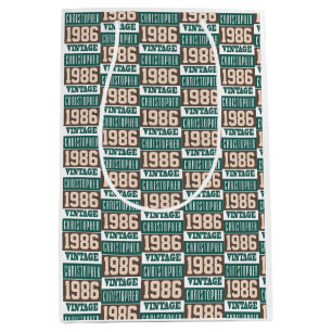 Sacola Para Presentes Média Nascer em 1986 com nome cristão