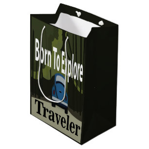 Sacola Para Presentes Média Nascer Para Explorar Viagem Rodoviária