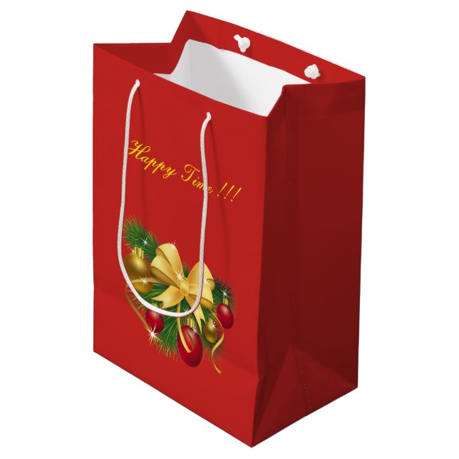 Sacola Para Presentes Média Natal (Frente inclinada)