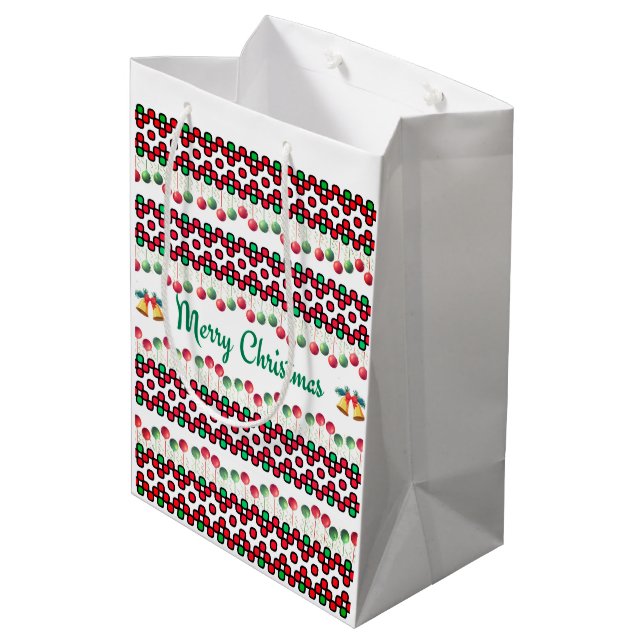Sacola Para Presentes Média Natal (Verso inclinado)