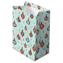 Sacola Para Presentes Média Natal atômico do século médio
