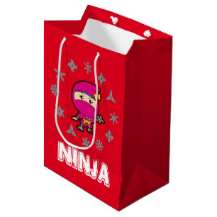 Sacola Para Presentes Média Natal da Ninja Girl
