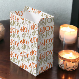 Sacola Para Presentes Média Natal de alegria moderna