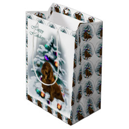 Sacola Para Presentes Média Natal de Espanhol de Campo