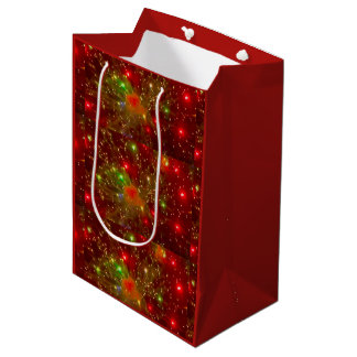 Sacola Para Presentes Média Natal de Fogos de Artifício