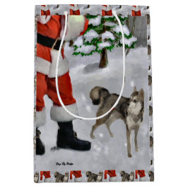 Sacola Para Presentes Média Natal de Klee Kai