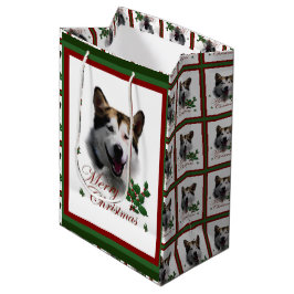 Sacola Para Presentes Média Natal de Malamute do Alasca