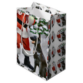 Sacola Para Presentes Média Natal de Retriever revestido de Plano