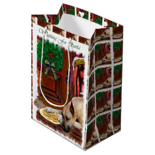 Sacola Para Presentes Média Natal do Grande Dane