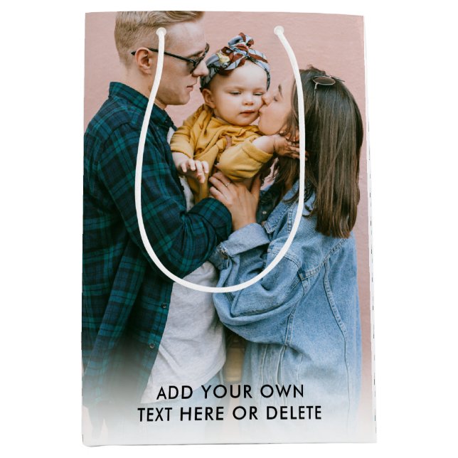 Sacola Para Presentes Média Natal do texto da foto (Frente)