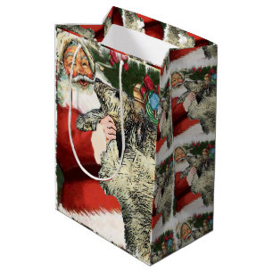 Sacola Para Presentes Média Natal do Wolfhound irlandês