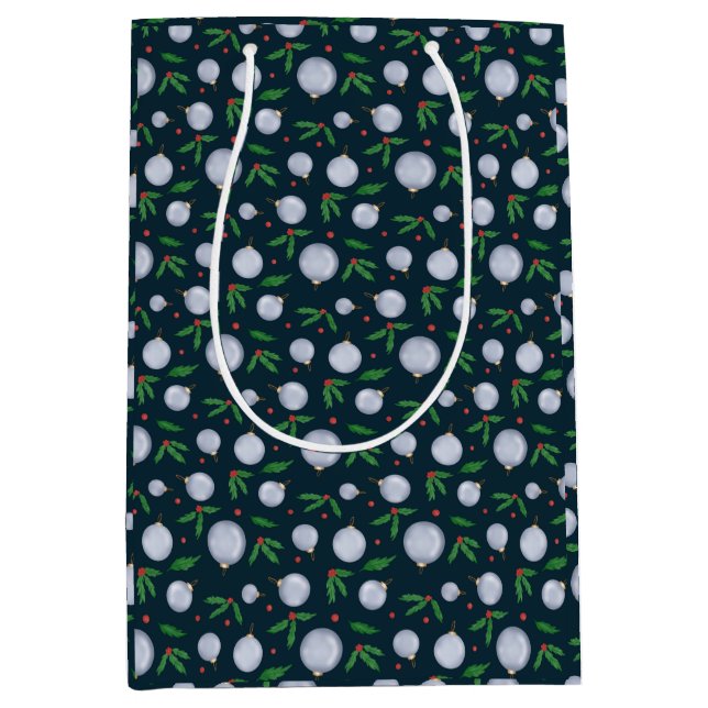 Sacola Para Presentes Média Natal festivo (Frente)