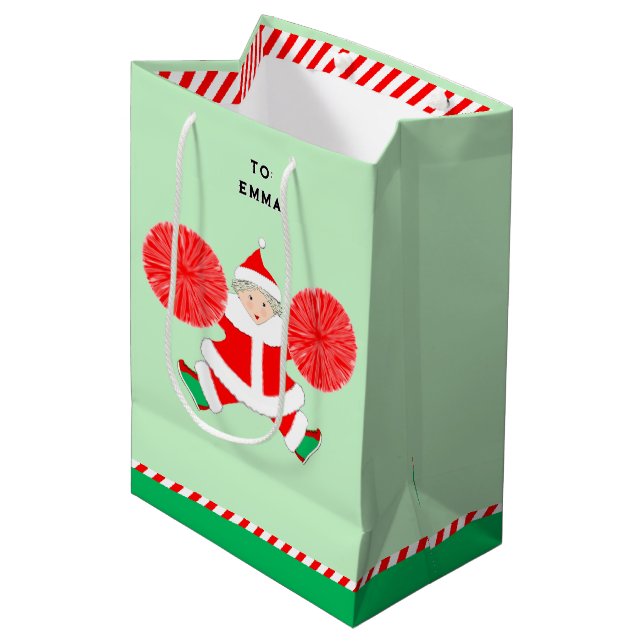 Sacola Para Presentes Média Natal personalizado de animação (Frente inclinada)