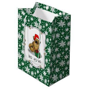Sacola Para Presentes Média Natal Santa Hat - Espanhol Tibetano (Castanho)