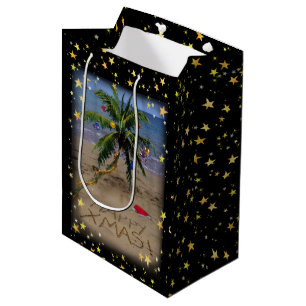 Sacola Para Presentes Média Natal tropical