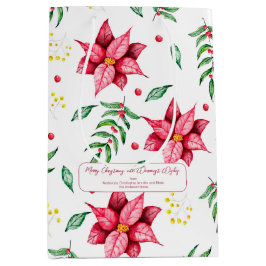 Sacola Para Presentes Média Natal Vermelho Quente-Quente Elegante